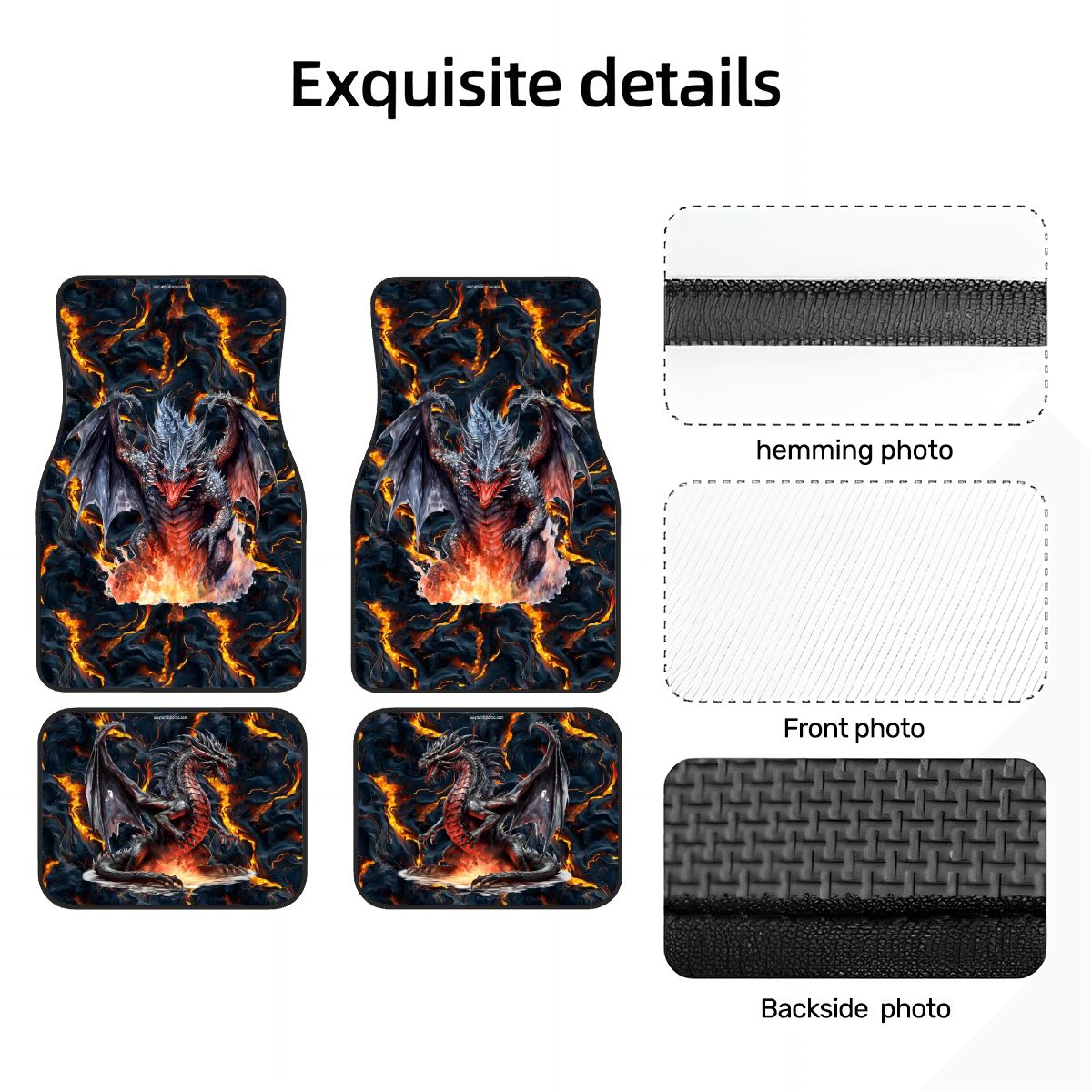 Fire Dragon, 4 Piece Auto Floor Mats