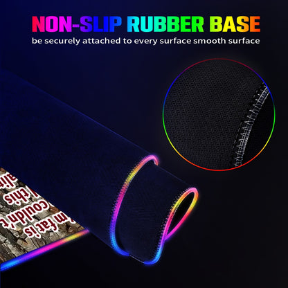 Bigfoot Sasquatch "The only reason..", Wireless Charging Gaming Mouse Pads / Mat With Lights - 2 Sizes