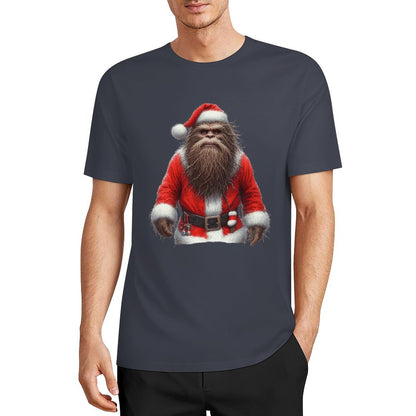 Bigfoot - Sasquatch Santa Short Sleeve Cotton T-Shirt