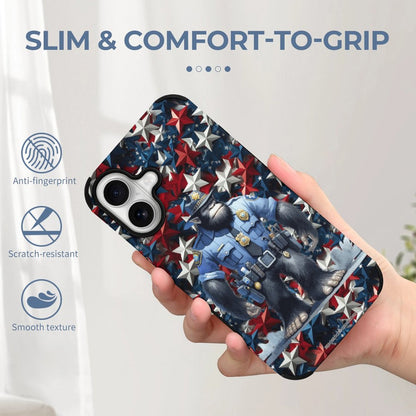 Bigfoot / Sasquatch Police Officer, Microfiber iPhone 16 Cases