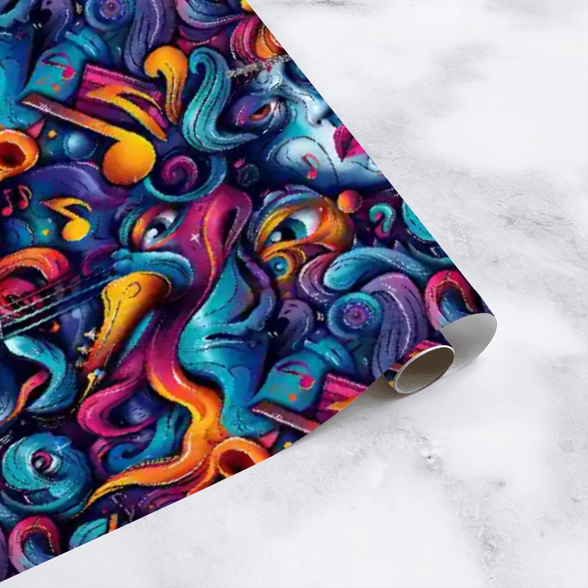 Psychedelic, 3 Pack Gift Wrapping Paper Sheets