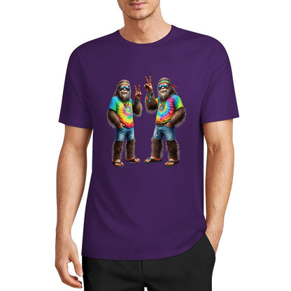 Bigfoot - Sasquatch Hippie Sasquatches Short Sleeve Cotton T-Shirt