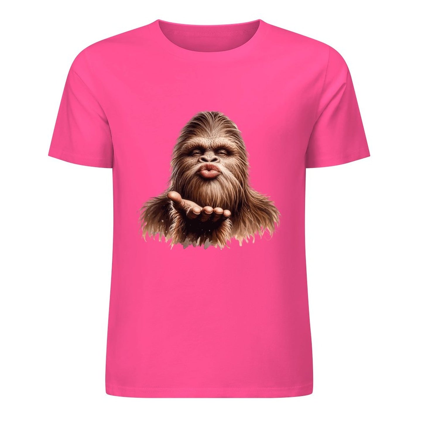 Bigfoot - Sasquatch Blow Kiss Short Sleeve Cotton T-Shirt