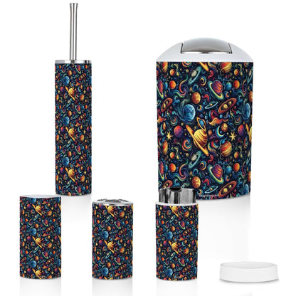 12 Galaxy / Outer Space Designs, 5 Piece Bathroom Décor Set