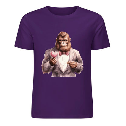 Bigfoot - Sasquatch Valentine Short Sleeve Cotton T-Shirt