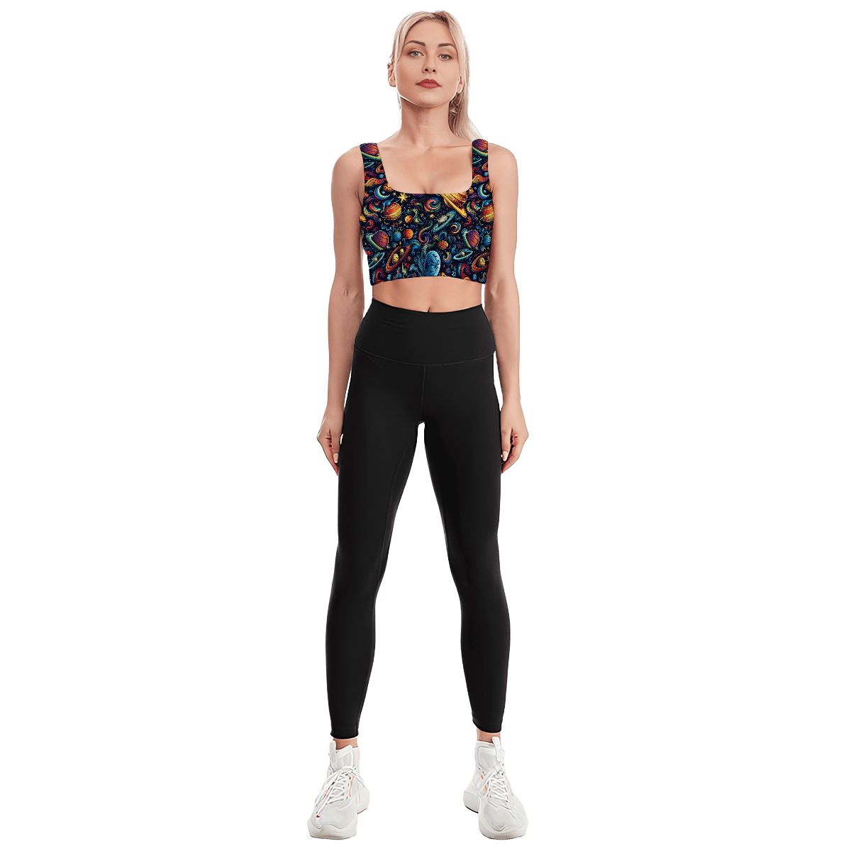 12 Outer Space, Galaxy, Traditional Sports Bra, Yoga Top
