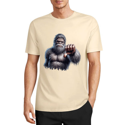 Bigfoot - Sasquatch Thumbs Down Short Sleeve Cotton T-Shirt