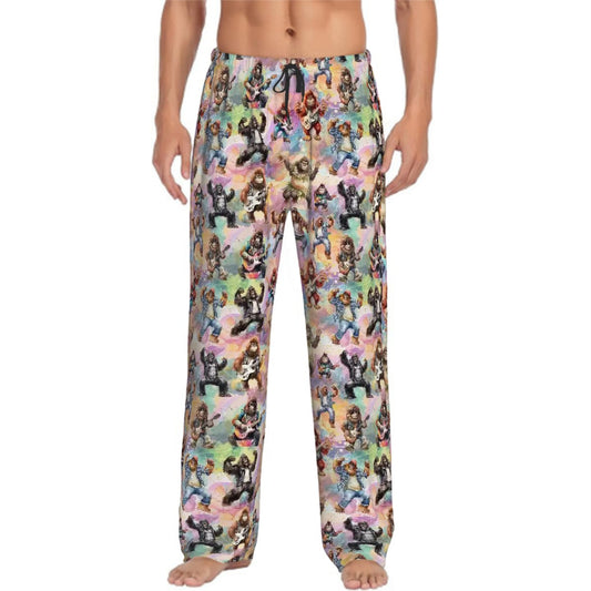 10 Bigfoot / Sasquatch, Men’s Polyester, Drawstring, Pajama Pants