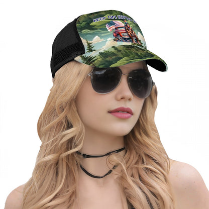 Bigfoot, Sasquatch, "Keep on keeping on", Baseball Cap, Polyester Twill