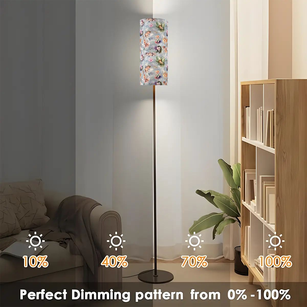 6 Beautiful Fairy Designs, Floor Lamp Modern Standing Lamp (Made in USA)