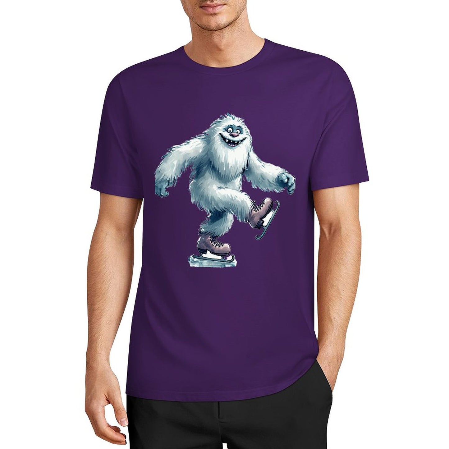 Bigfoot - Sasquatch Yeti Skate, Short Sleeve Cotton T-Shirt