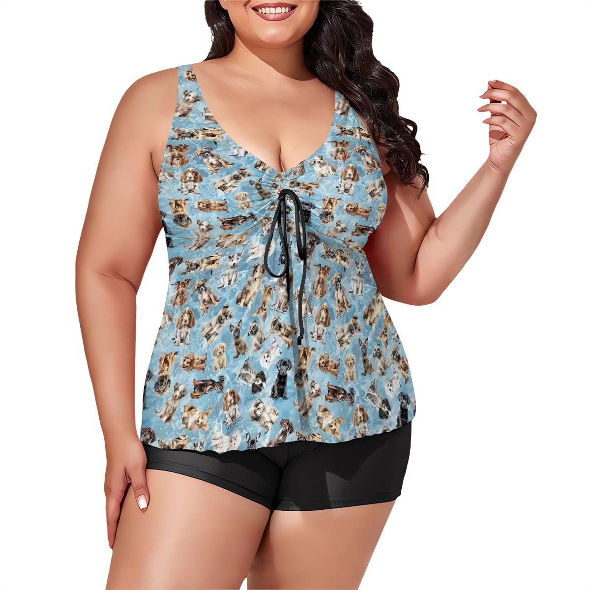 Plus Sized Women’s Two Piece Tankini Swimsuit