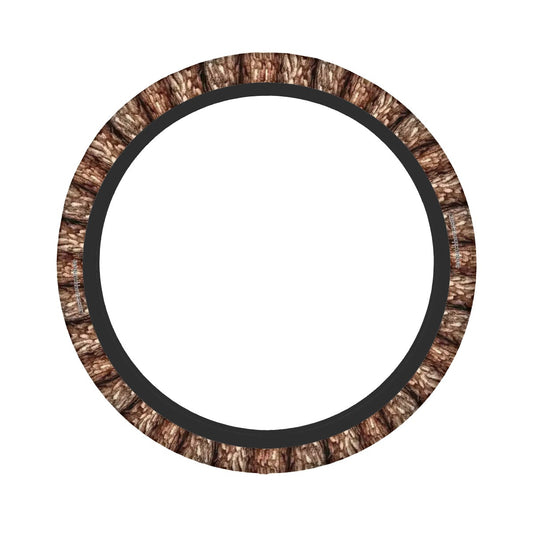 Tree Bark, Rugged Auto Steering Wheel Cover - 15"
