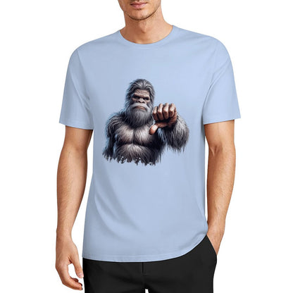 Bigfoot - Sasquatch Thumbs Down Short Sleeve Cotton T-Shirt