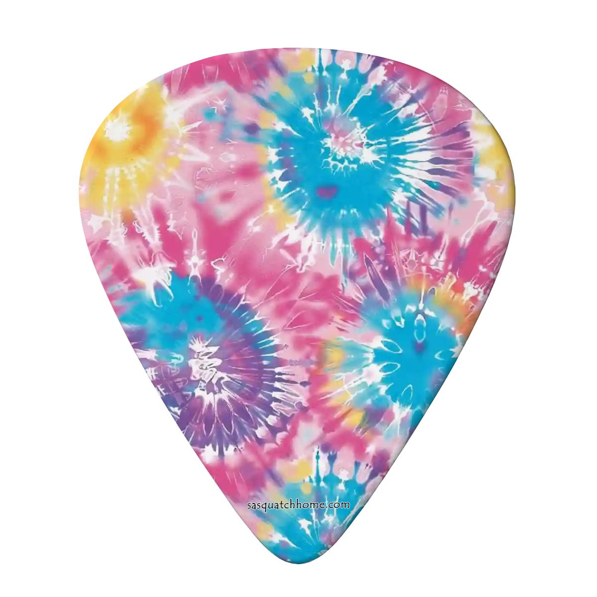 6 Guitar Picks with Keychain Snap Case - Tie Dye – 3 Thicknesses
