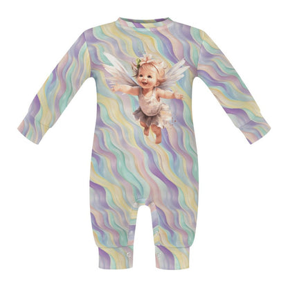 Baby Fairy, Long Sleeve Baby / Toddler Romper, Faux Cotton