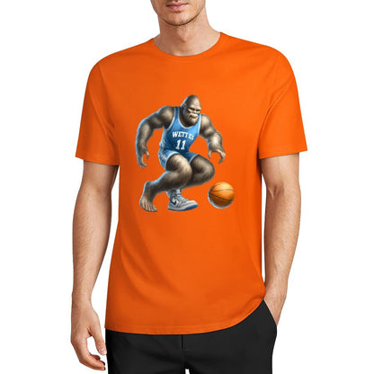Bigfoot - Sasquatch Basketball Short Sleeve Cotton T-Shirt
