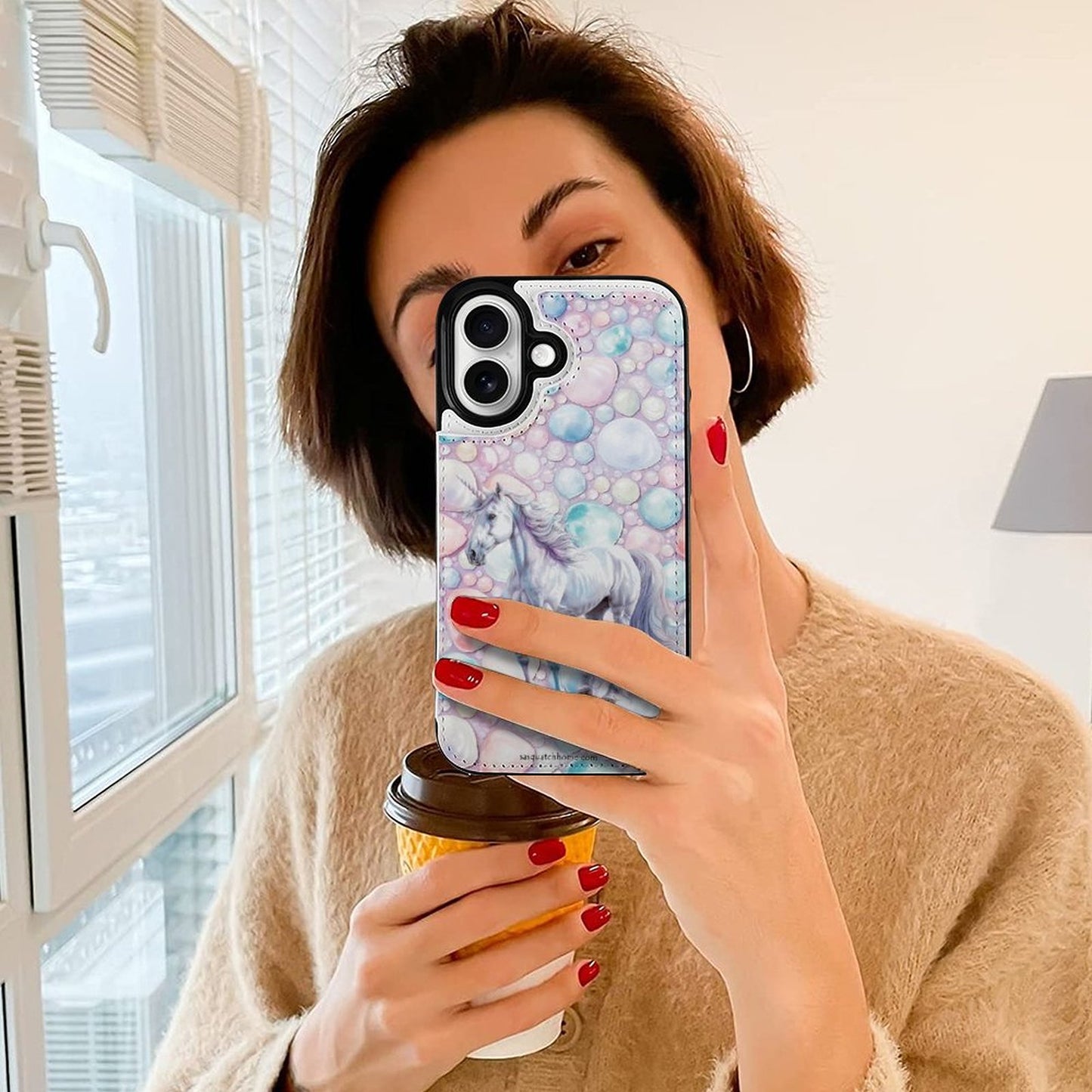 Unicorn, iPhone 16 Faux Leather Wallet Case