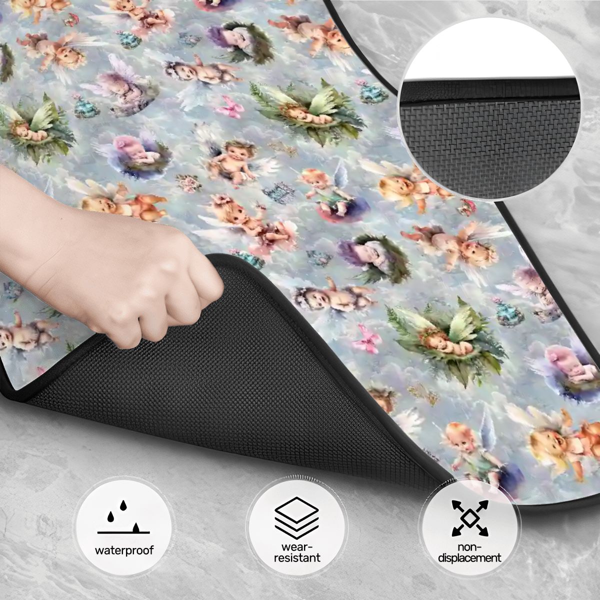 6 Fairy Designs, 4 Piece Auto Floor Mats