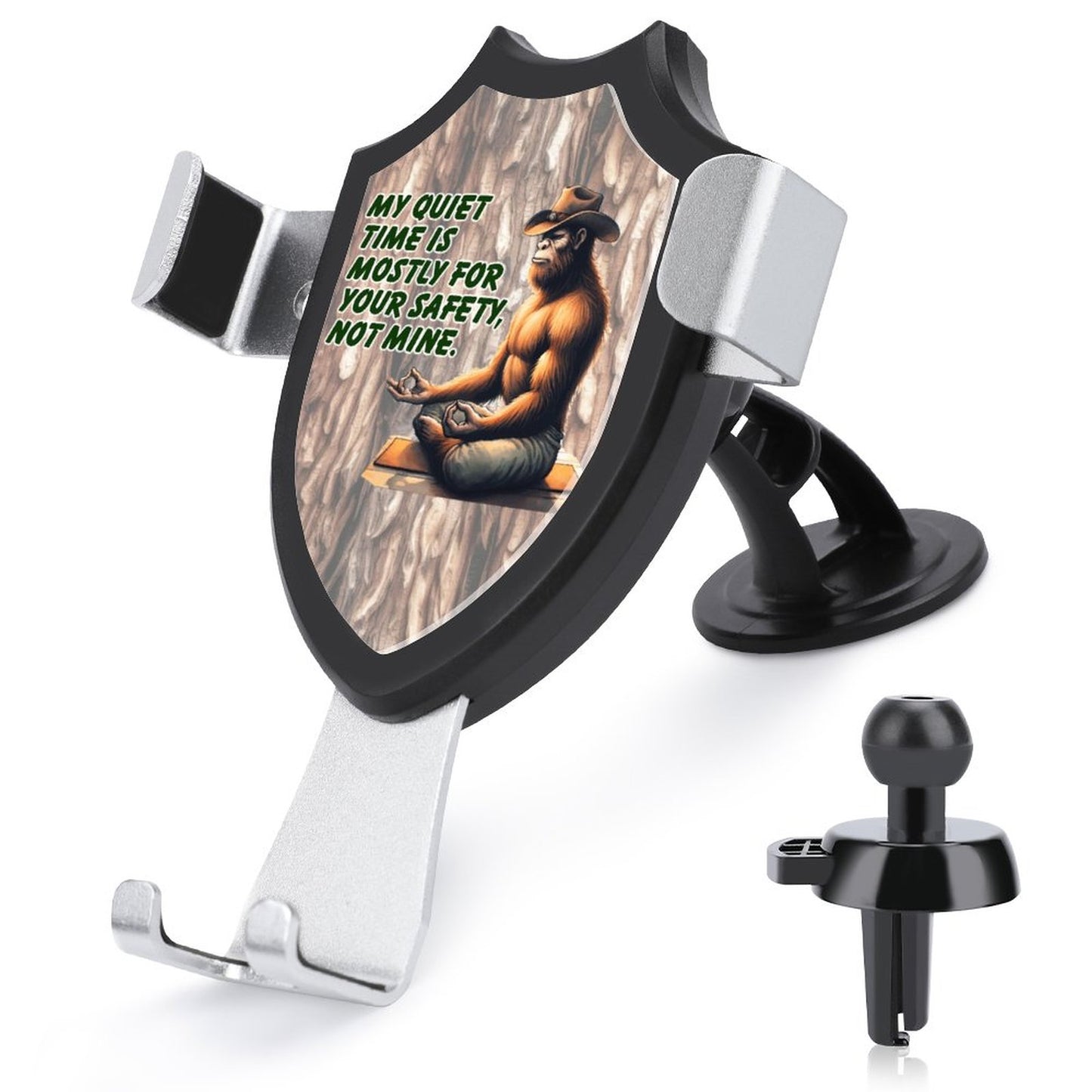 Sarcastic Sasquatch "Quiet time" Car Mount Mobile Phone Holder