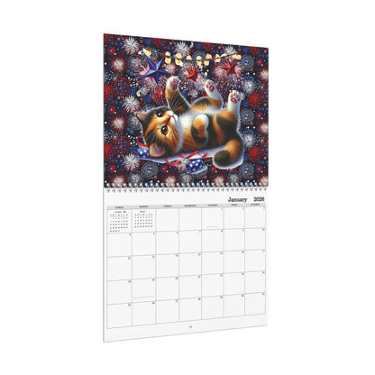 Patriot Kitties 2026 8x11 Wall Calendar, Personalize As Gift Home Decor, Gift for Holidays, Office Organization