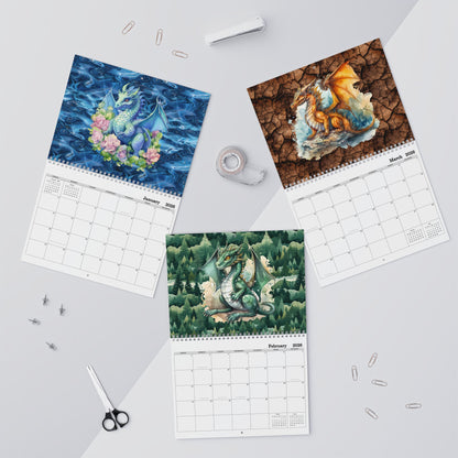 Dragons, 2026 8x11 inch Wall Calendar Personalize As Gift Home Decor, Gift for Holidays, Office Organization