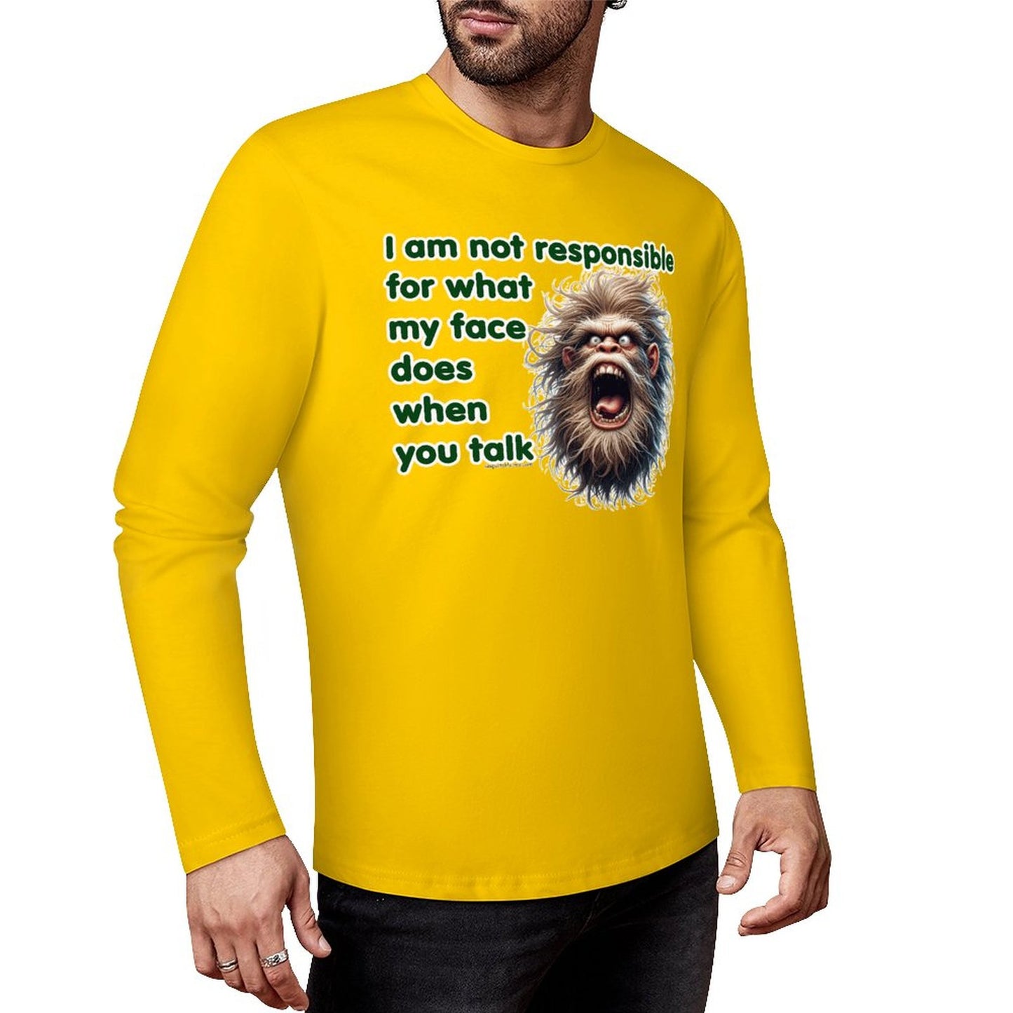 Bigfoot / Sasquatch "I am not responsible...", Cotton Unisex Long Sleeve T-shirt