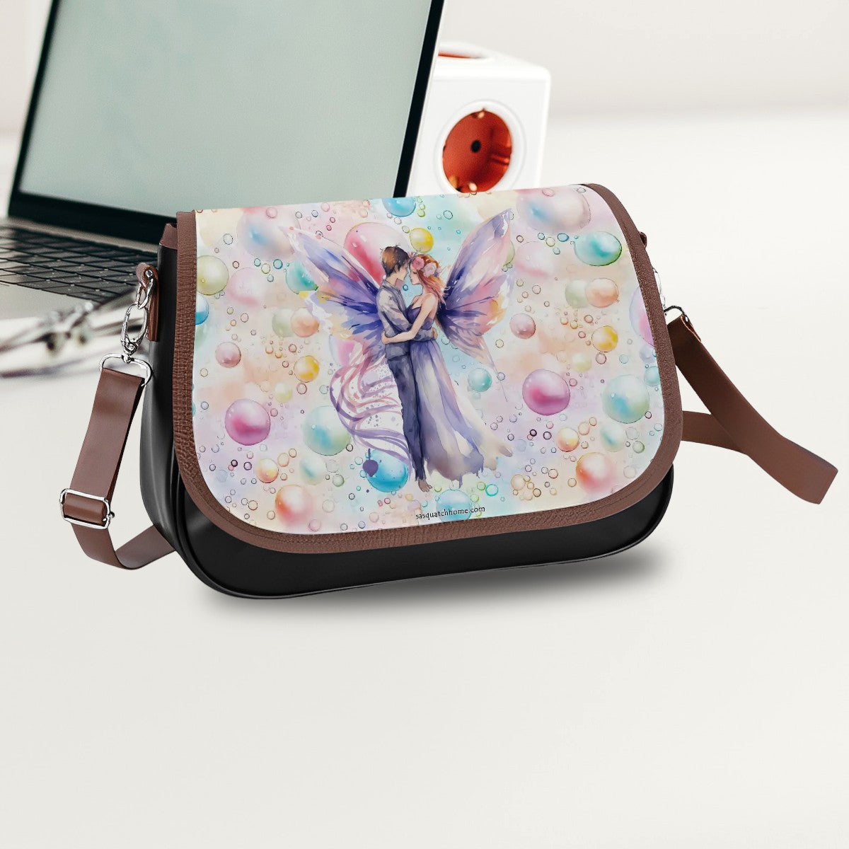 Fairy Lovers, Leather Shoulder Bag / Purse