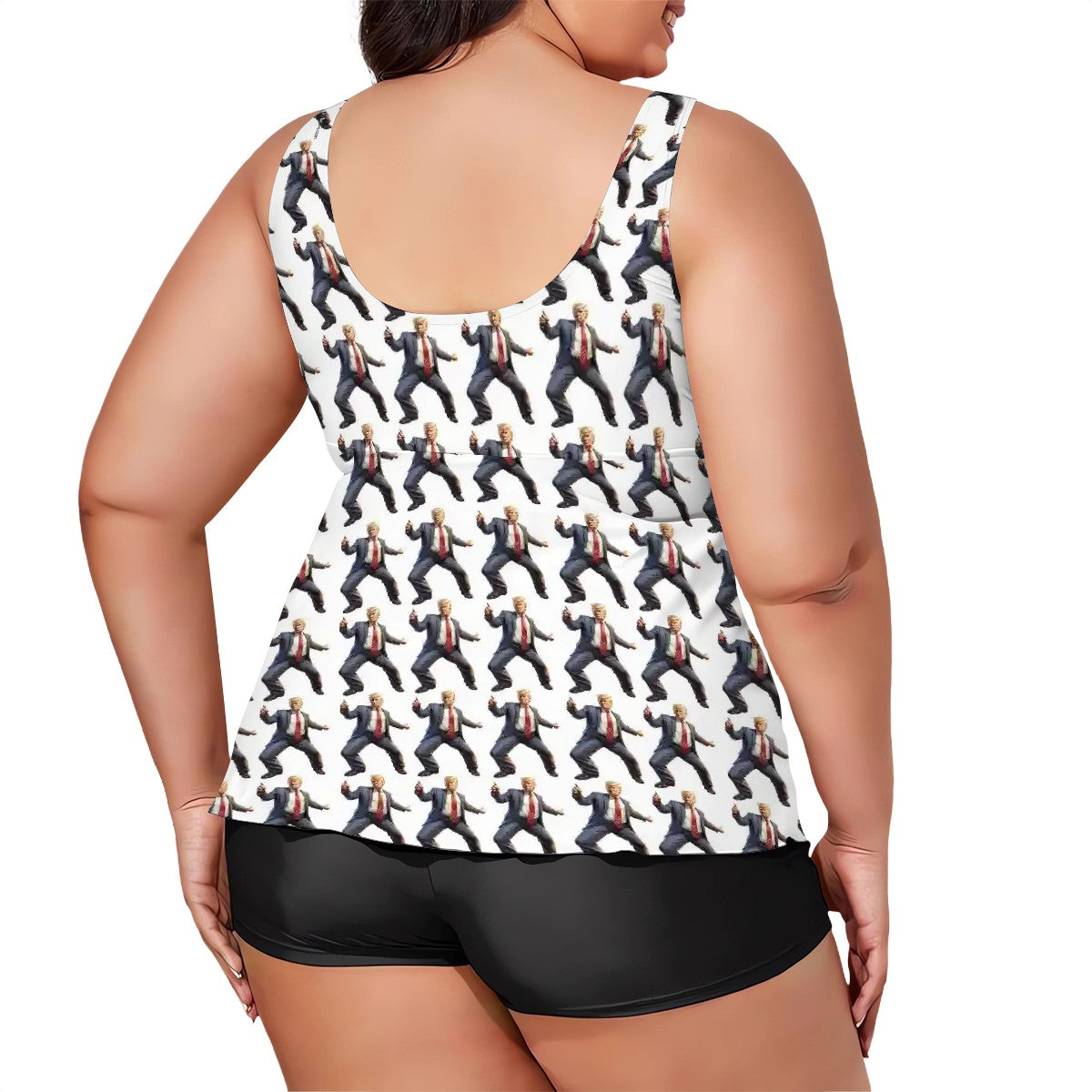 10 Donald Trump Designs, Plus Sized Women’s Two Piece Tankini Swimsuit