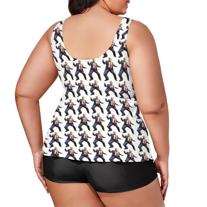 10 Donald Trump Designs, Plus Sized Women’s Two Piece Tankini Swimsuit