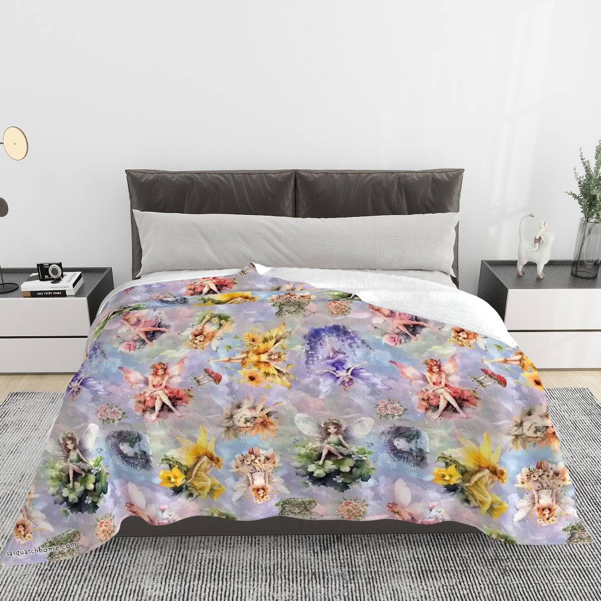 6 Fairy Designs, Soft Flannel Blanket