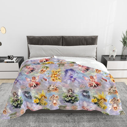 6 Fairy Designs, Soft Flannel Blanket