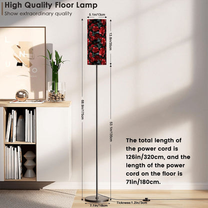 10 Beautiful Flower Designs, Floor Lamp Modern Standing Lamp (Made in USA)