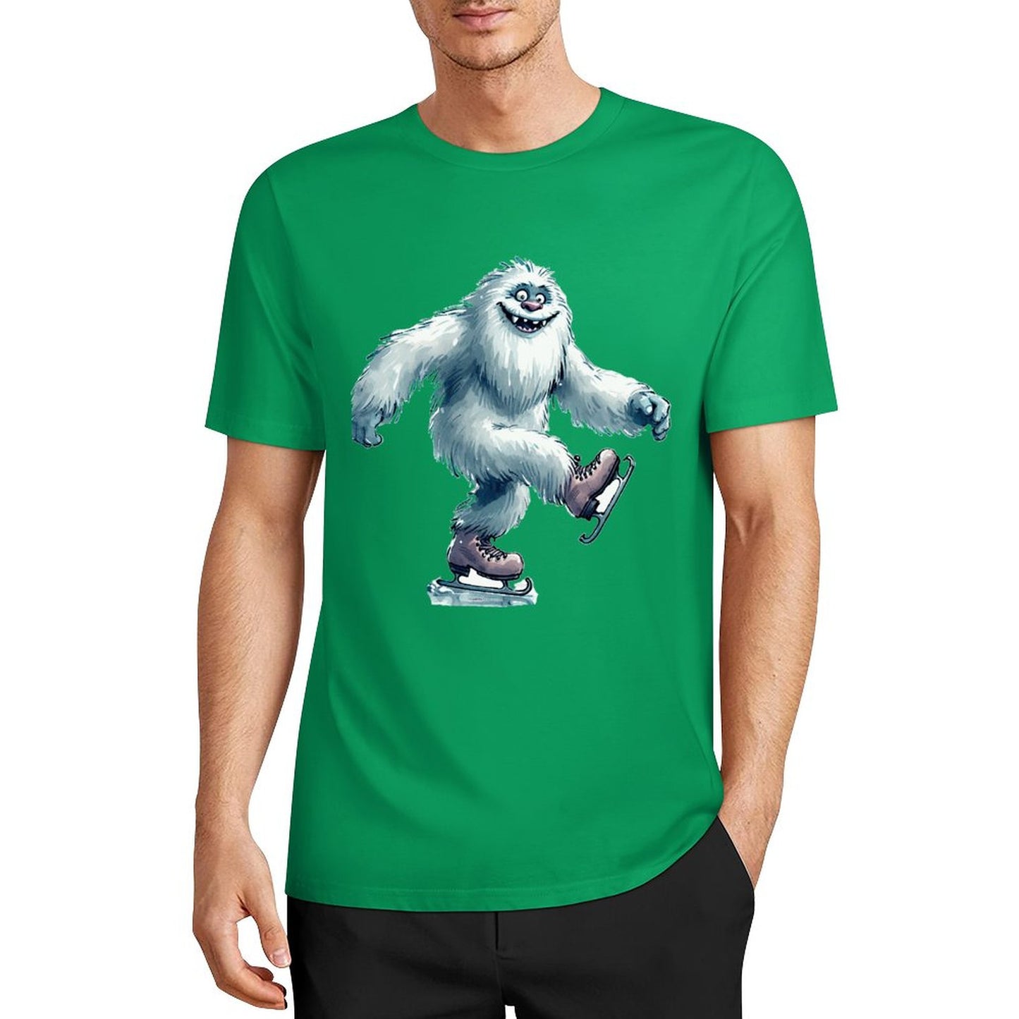 Bigfoot - Sasquatch Yeti Skate, Short Sleeve Cotton T-Shirt