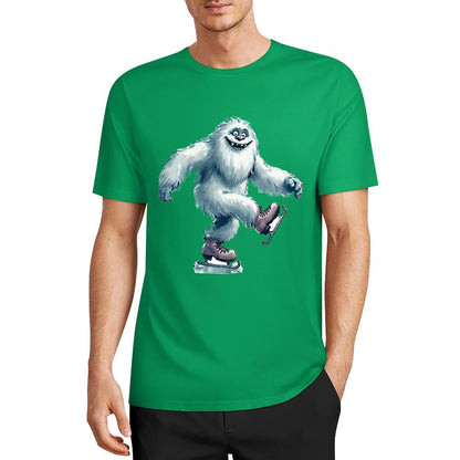 Bigfoot - Sasquatch Yeti Skate, Short Sleeve Cotton T-Shirt
