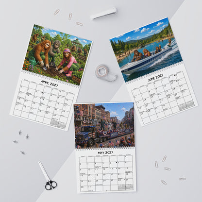 Bigfoot & Family 2027 Spiral Spine Wall Calendar