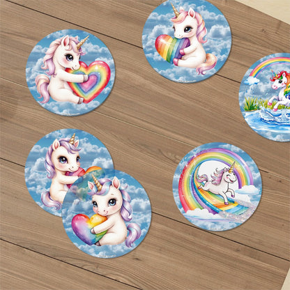 Unicorns Round Ceramic Coasters Set of 6