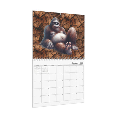 Sasquatch, Bigfoot 2026 8 x 11 inches Calendar, Home Decor, Gift for Holidays, Office Organization