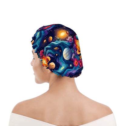 12 Galaxy / Outer Space Reusable Shower Cap