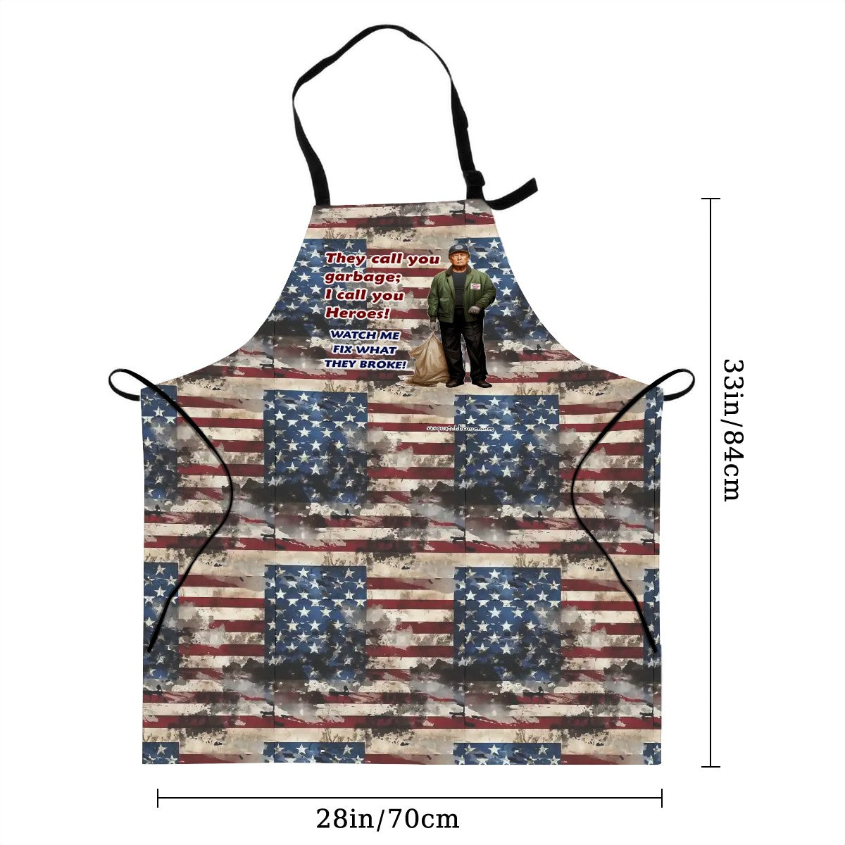 Donald Trump "They Call You Garbage" Waterproof Apron with Pockets