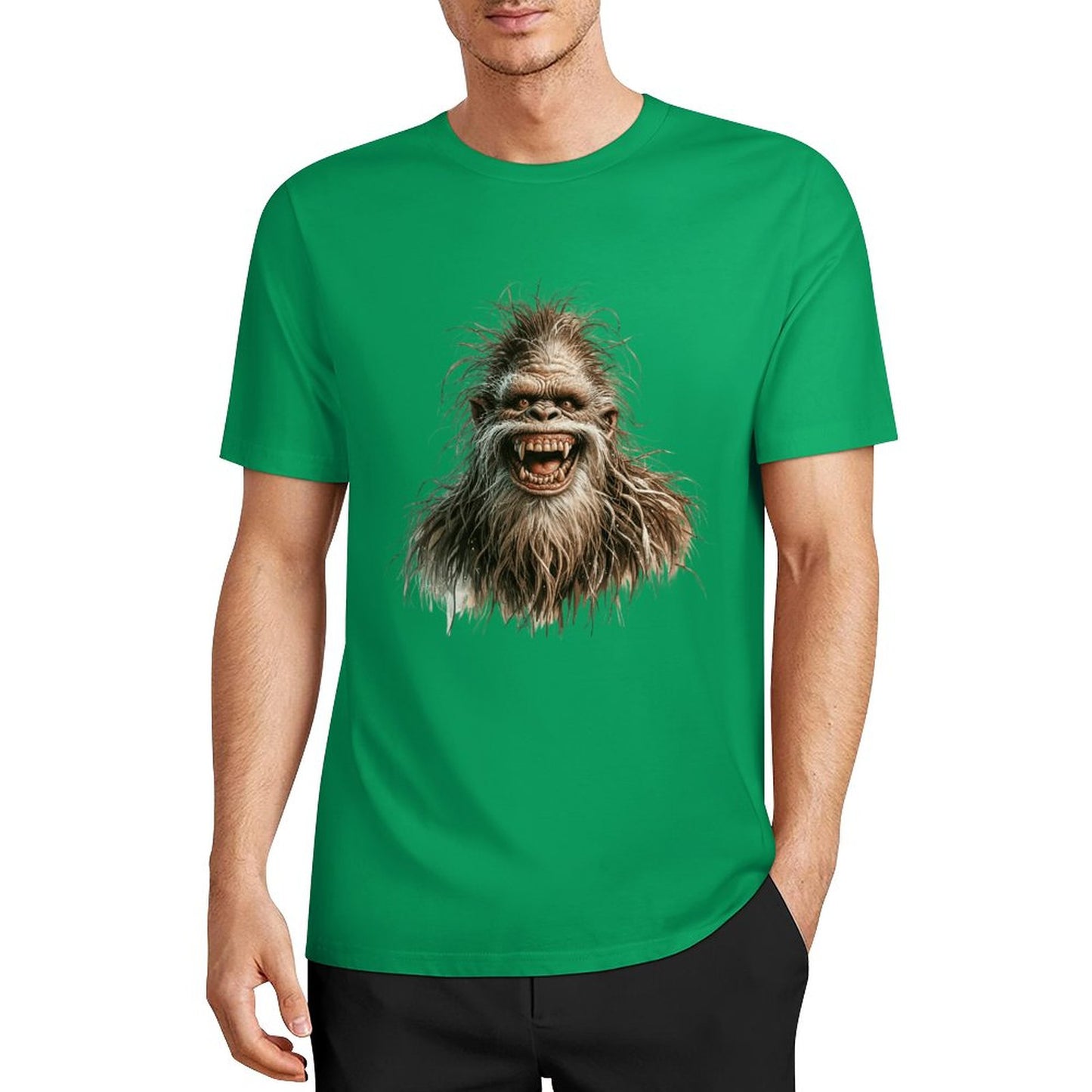 Bigfoot - Sasquatch Silly Short Sleeve Cotton T-Shirt