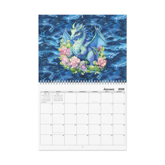Dragons, 2026 8x11 inch Wall Calendar Personalize As Gift Home Decor, Gift for Holidays, Office Organization