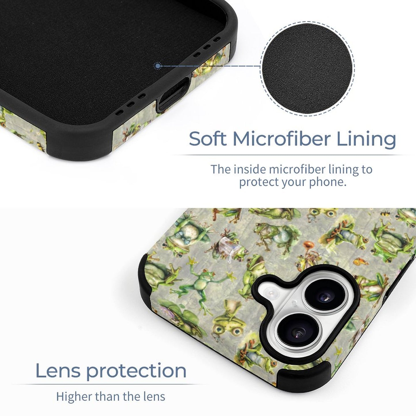 10 Animal Designs, Microfiber iPhone 16 Cases