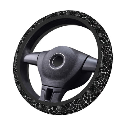 Spider Webs, Rugged Auto Steering Wheel Cover - 15"