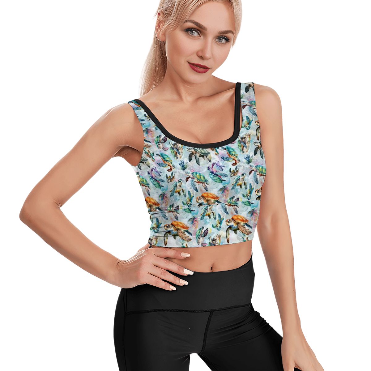 10 Animal Designs, Women’s Strappy Sports Bra, Yoga Top