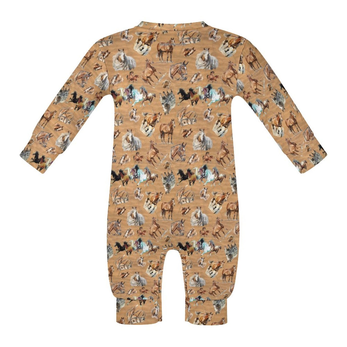 10 Animal Designs, Long Sleeve Baby / Toddler Romper, Faux Cotton