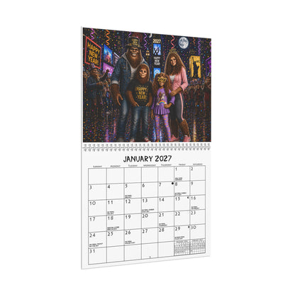 Bigfoot & Family 2027 Spiral Spine Wall Calendar