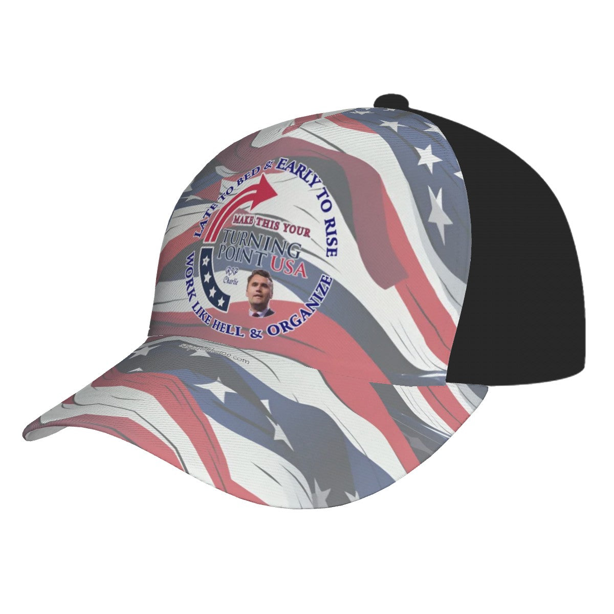 Charlie Kirk Baseball Cap, Polyester Twill