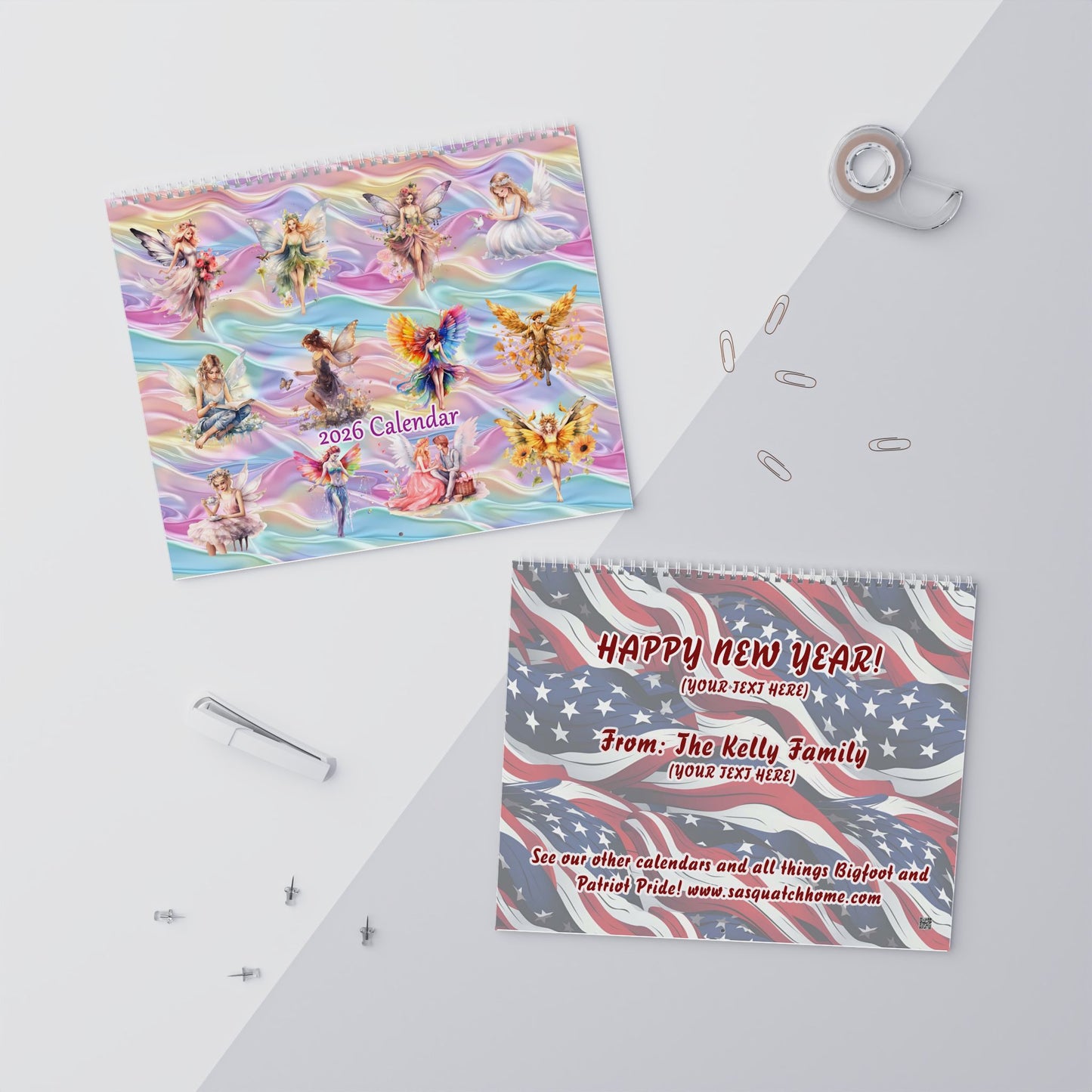 Fairy, Fantasy,  2026 14x11 inch Wall Calendar  Personalize It! Home Decor, Gift for Holidays, Office Organization