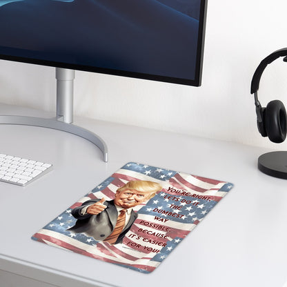 Donald Trump, MAGA, 9” x 7” Round Mouse Pad w/ Anti Slip Base
